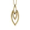 Collier FLAMME Diamants 0,050 Cts Or Jaune - vue V1
