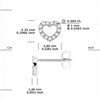 Boucles d'Oreilles Diamant 0,080 Cts Coeurs Or Blanc - vue V3