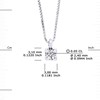 Collier Solitaire Diamant 0,05 Cts Or Blanc - vue V3