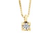 Collier Solitaire Diamant 0,05 Cts Or Jaune - vue V1
