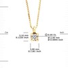 Collier Solitaire Diamant 0,05 Cts Or Jaune - vue V3