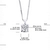 Collier Solitaire Diamant 0,10 Cts Or Blanc - vue V3