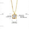 Collier Solitaire Diamant 0,10 Cts Or Jaune - vue V3