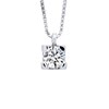 Collier Solitaire Diamant 0,15 Cts Or Blanc - vue V1