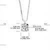 Collier Solitaire Diamant 0,15 Cts Or Blanc - vue V3