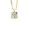 Collier Solitaire Diamant 0,15 Cts Or Jaune - vue V1
