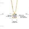 Collier Solitaire Diamant 0,15 Cts Or Jaune - vue V3