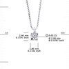 Collier Solitaire Diamant 0,030 Cts Argent 925 - vue V3