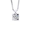 Collier Solitaire Diamant 0,070 Cts Argent 925 - vue V1