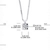 Collier Solitaire Diamant 0,070 Cts Argent 925 - vue V3