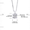 Collier Solitaire Diamant 0,10 Cts Or Blanc 18 Carats - vue V3