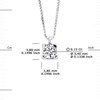 Collier Solitaire Diamant 0,15 Cts Or Blanc 18 Carats - vue V3