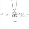 Collier Solitaire Diamant 0,20 Cts Or Blanc 18 Carats - vue V3