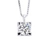Collier Solitaire Diamant 0,30 Cts Or Blanc 18 Carats - vue V1
