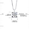 Collier Solitaire Diamant 0,30 Cts Or Blanc 18 Carats - vue V3