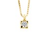 Collier Solitaire Diamant 0,030 Cts Or Jaune 18 Carats - vue V1