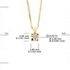 Collier Solitaire Diamant 0,030 Cts Or Jaune 18 Carats - vue V3