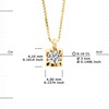 Collier Solitaire Diamant 0,10 Cts Or Jaune 18 Carats - vue V3