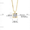 Collier Solitaire Diamant 0,15 Cts Or Jaune 18 Carats - vue V3