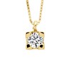 Collier Solitaire Diamant 0,20 Cts Or Jaune 18 Carats - vue V1