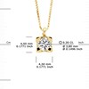 Collier Solitaire Diamant 0,20 Cts Or Jaune 18 Carats - vue V3