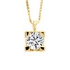 Collier Solitaire Diamant 0,30 Cts Or Jaune 18 Carats - vue V1