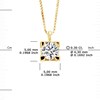 Collier Solitaire Diamant 0,30 Cts Or Jaune 18 Carats - vue V3
