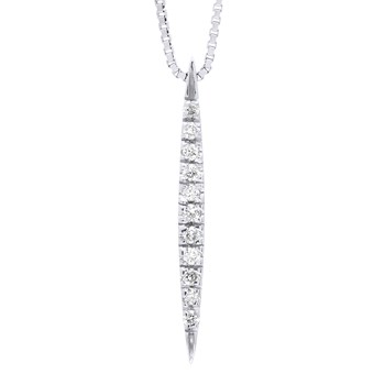 Necklace Diamonds 0.060 Cts 18 Carat White Gold