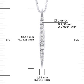 Necklace Diamonds 0.060 Cts 18 Carat White Gold