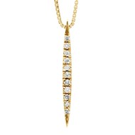 Collier Diamants 0,060 Cts Or Jaune 18 Carats