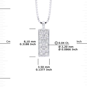 Necklace Diamonds 0.040 Cts 18 Carat White Gold