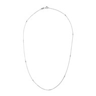 Collier Diamants 0,050 Cts Or Blanc 18 Carats