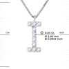 Collier ALPHABET Diamants 0,05 Cts  LETTRE 'I' Or Blanc 18 Carats - vue V3