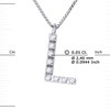 Collier ALPHABET Diamants 0,05 Cts  LETTRE 'L' Or Blanc 18 Carats - vue V3