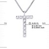 Collier ALPHABET Diamants 0,05 Cts  LETTRE 'T' Or Blanc 18 Carats - vue V3