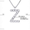 Collier ALPHABET Diamants 0,06 Cts  LETTRE 'Z' Or Blanc 18 Carats - vue V3