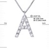 Collier ALPHABET Diamants 0,07 Cts  LETTRE 'A' Or Blanc 18 Carats - vue V3