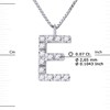 Collier ALPHABET Diamants 0,07 Cts  LETTRE 'E' Or Blanc 18 Carats - vue V3