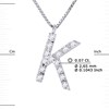 Collier ALPHABET Diamants 0,07 Cts  LETTRE 'K' Or Blanc 18 Carats - vue V3