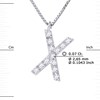 Collier ALPHABET Diamants 0,07 Cts  LETTRE 'X' Or Blanc 18 Carats - vue V3