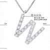 Collier ALPHABET Diamants 0,12 Cts  LETTRE 'W' Or Blanc 18 Carats - vue V3