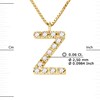 Collier ALPHABET Diamants 0,06 Cts  LETTRE 'Z' Or Jaune 18 Carats - vue V3