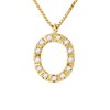 Collier ALPHABET Diamants 0,07 Cts  LETTRE 'O' Or Jaune 18 Carats - vue V1