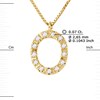 Collier ALPHABET Diamants 0,07 Cts  LETTRE 'O' Or Jaune 18 Carats - vue V3