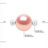 Bracelet LOVE LINK Perle d'Eau Douce Ronde 9-10 mm Rose Lien Nylon Rose Argent 925 - vue V3