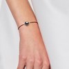 Bracelet LOVE LINK Perle de Tahiti Ronde 8-9 mm Lien Nylon Noir Argent 925 - vue V2