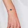 Bracelet LOVE LINK Perle de Tahiti Ronde 8-9 mm Nylon Rose Argent 925 - vue V2