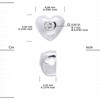 Bracelet COEUR Diamant 0,030 Cts Nylon Transparent Argent 925 - vue V3