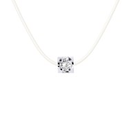 Collier Lien Nylon Transparent - Véritable Diamant
