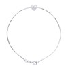 Bracelet Chaîne avec Coeur Diamant Naturel 0,030 Cts Argent 925 - vue V1